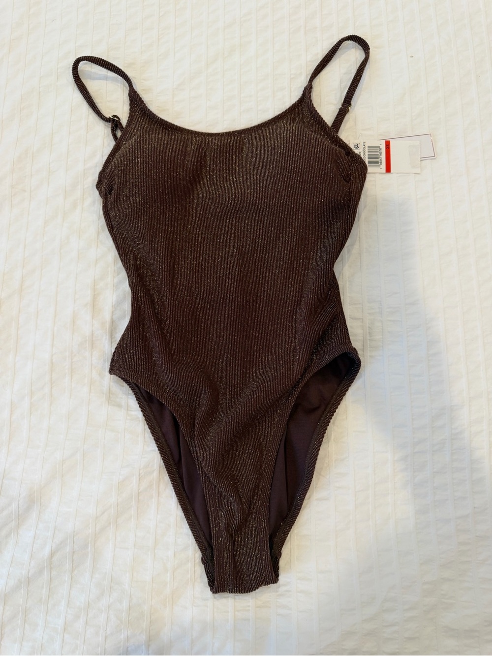 Shimmery brown with gold one piece swimsuit size XS